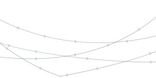 Curved lines in soft green intertwine, punctuated by scattered dots, creating a flowing, abstract pattern.